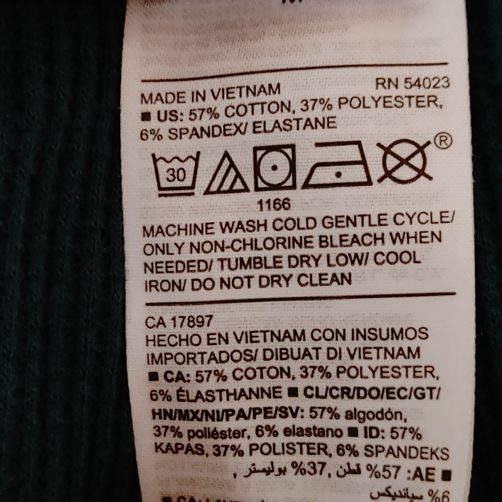 OLD NAVY THERMAL PAJAMAS, BLUE/GREEN PLAID XL (Top) & M (Bottom) - Picture 7 of 11